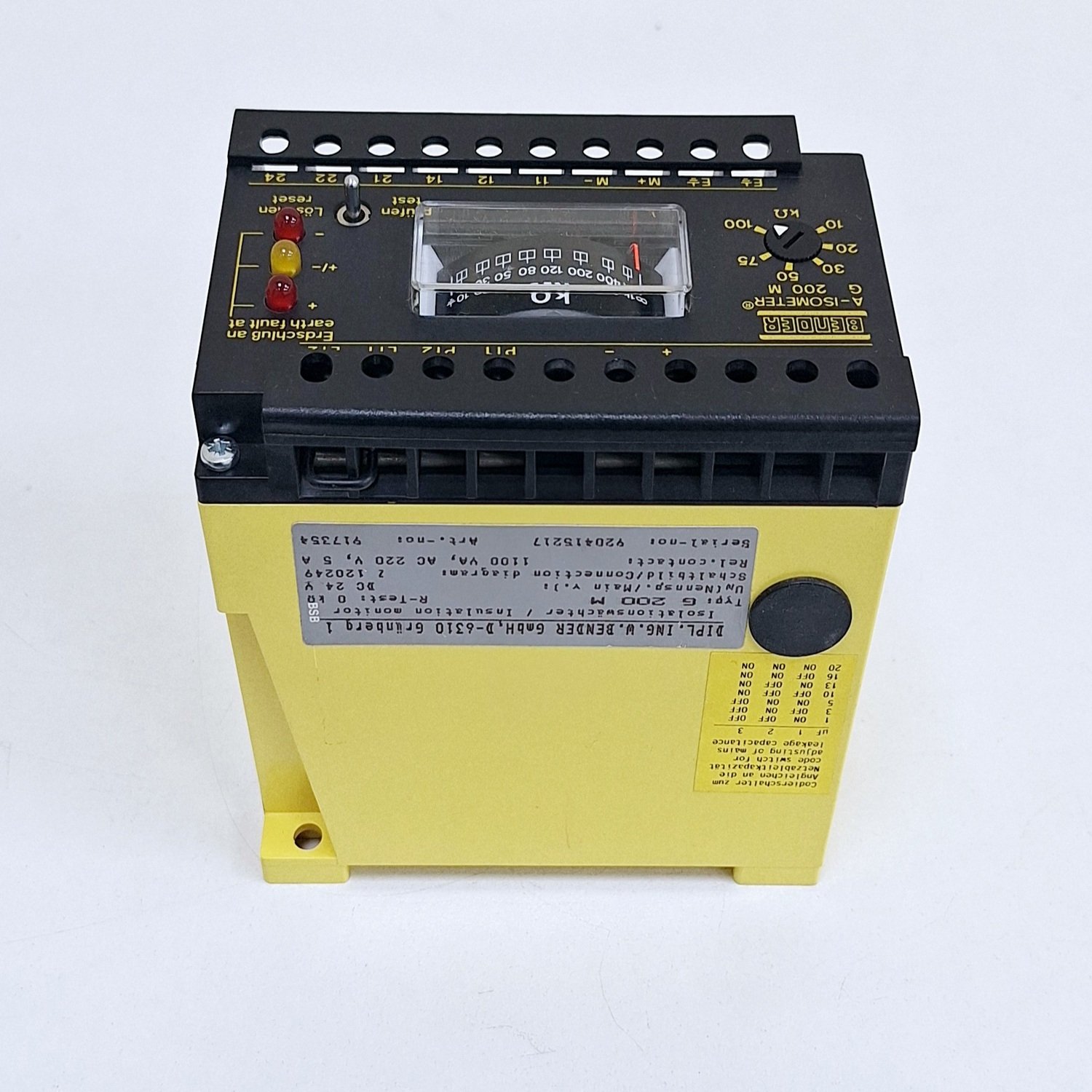 8211_Bender G 200 M 917354 A-Isometer Insulation Monitor 1100 VA, AC220 V, 5A(7)