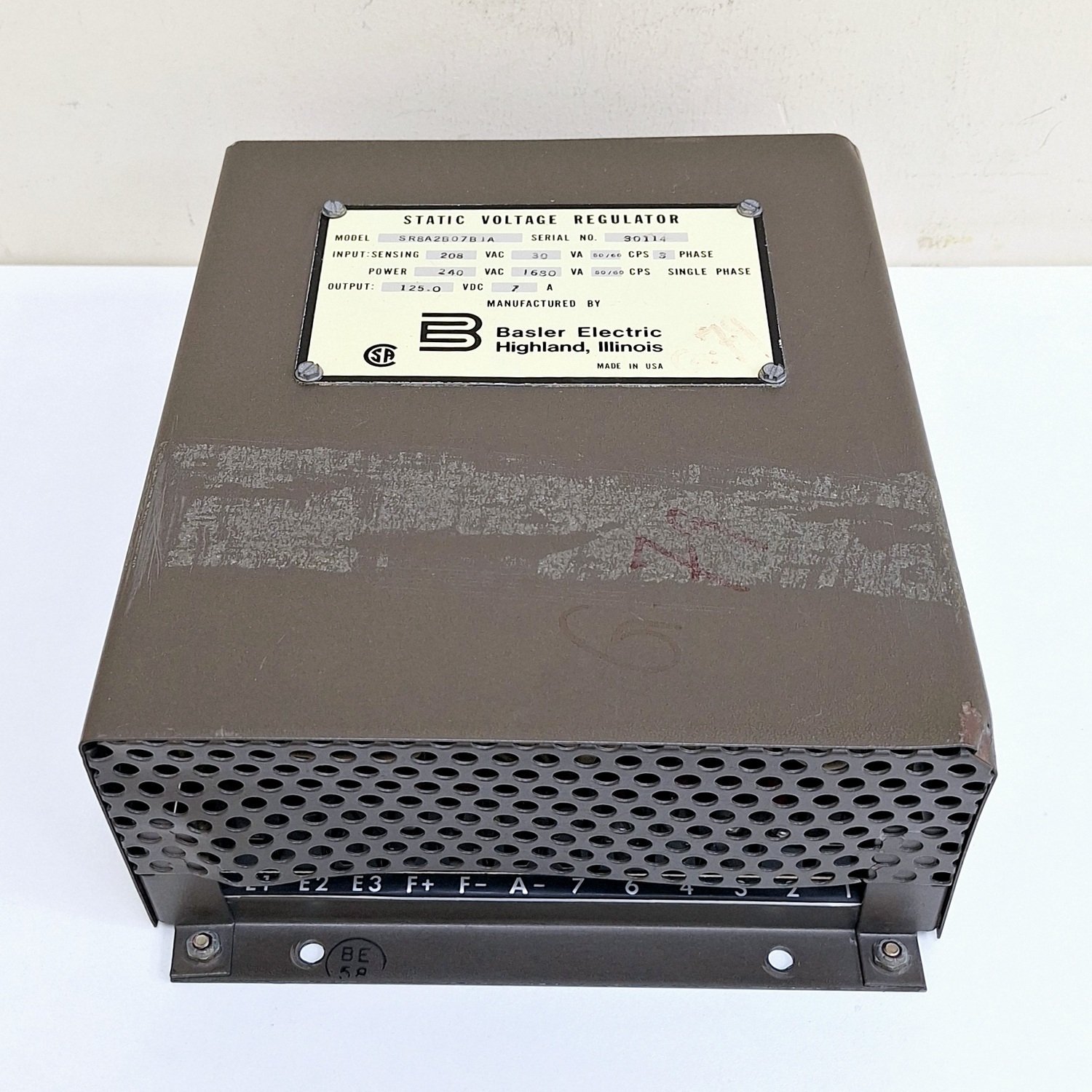 Basler_Electric_SR8A2B07B3A_Static_Voltage_Regulator2