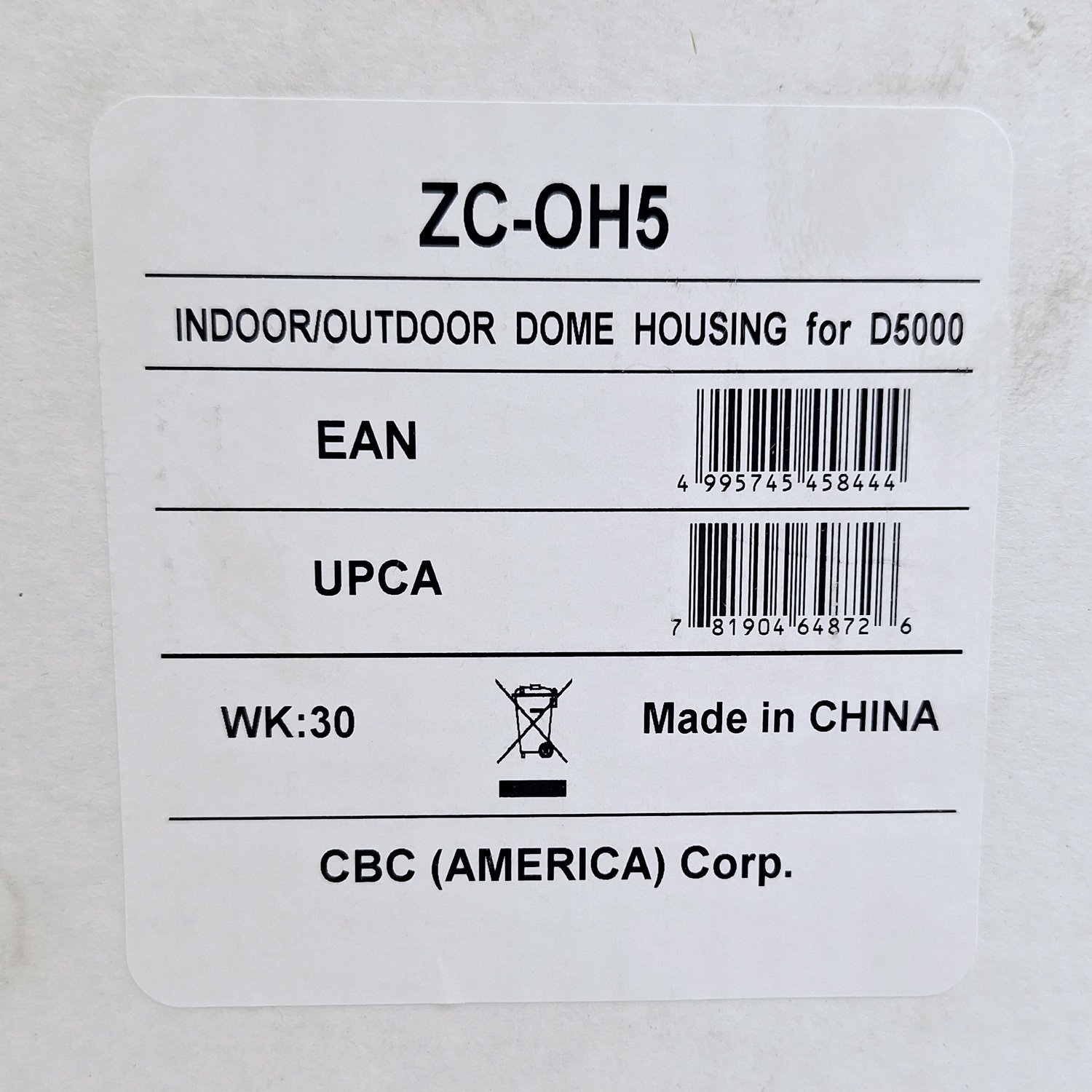 CBC_ZC-OH5_IndoorOutdoor_Dome_Housing_for_D5000_Camera3