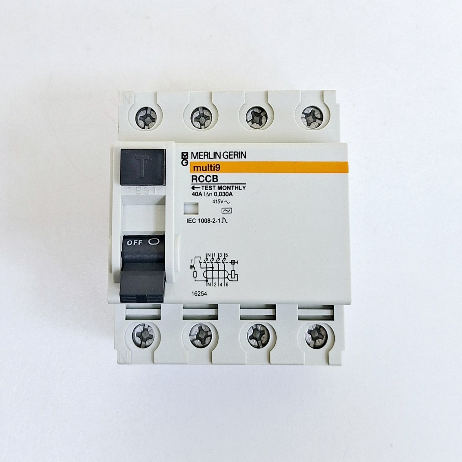 Merlin_Gerin_multi9_16254_RCCB_Circuit_Breaker_4P_40A_30mA_10