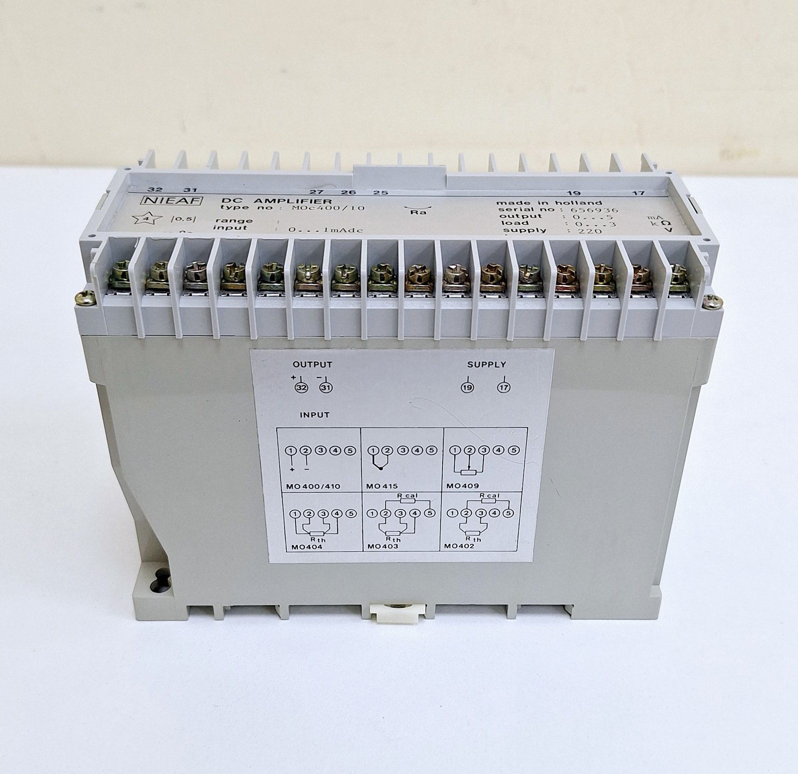 NIEAF M0c40010 DC Amplifier Range Input 0…1mAdc(2)