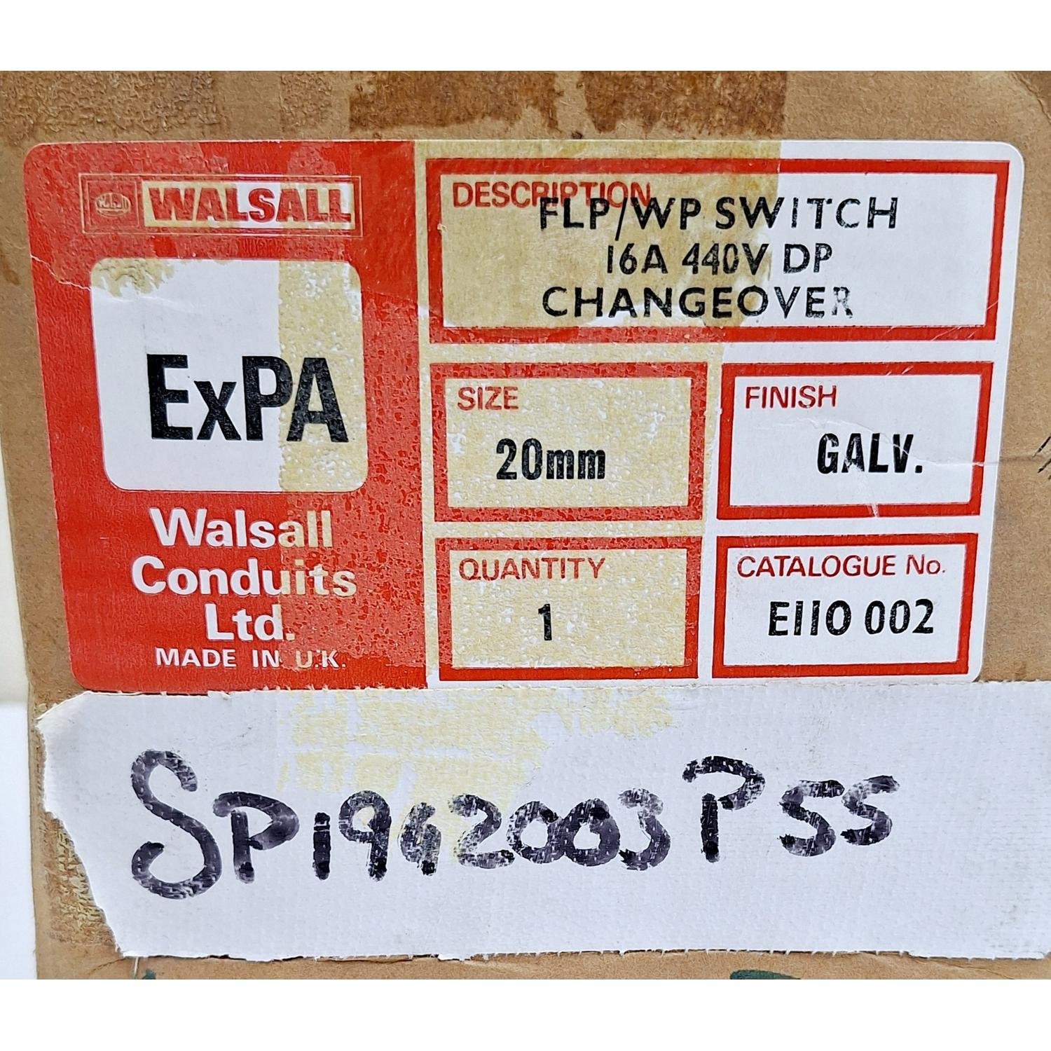 227_Walsall_Conduits_EIIO002__20mm_ExpA_Galvanised_FLPWP_Changeover_Switch_16A_440V_DP_3