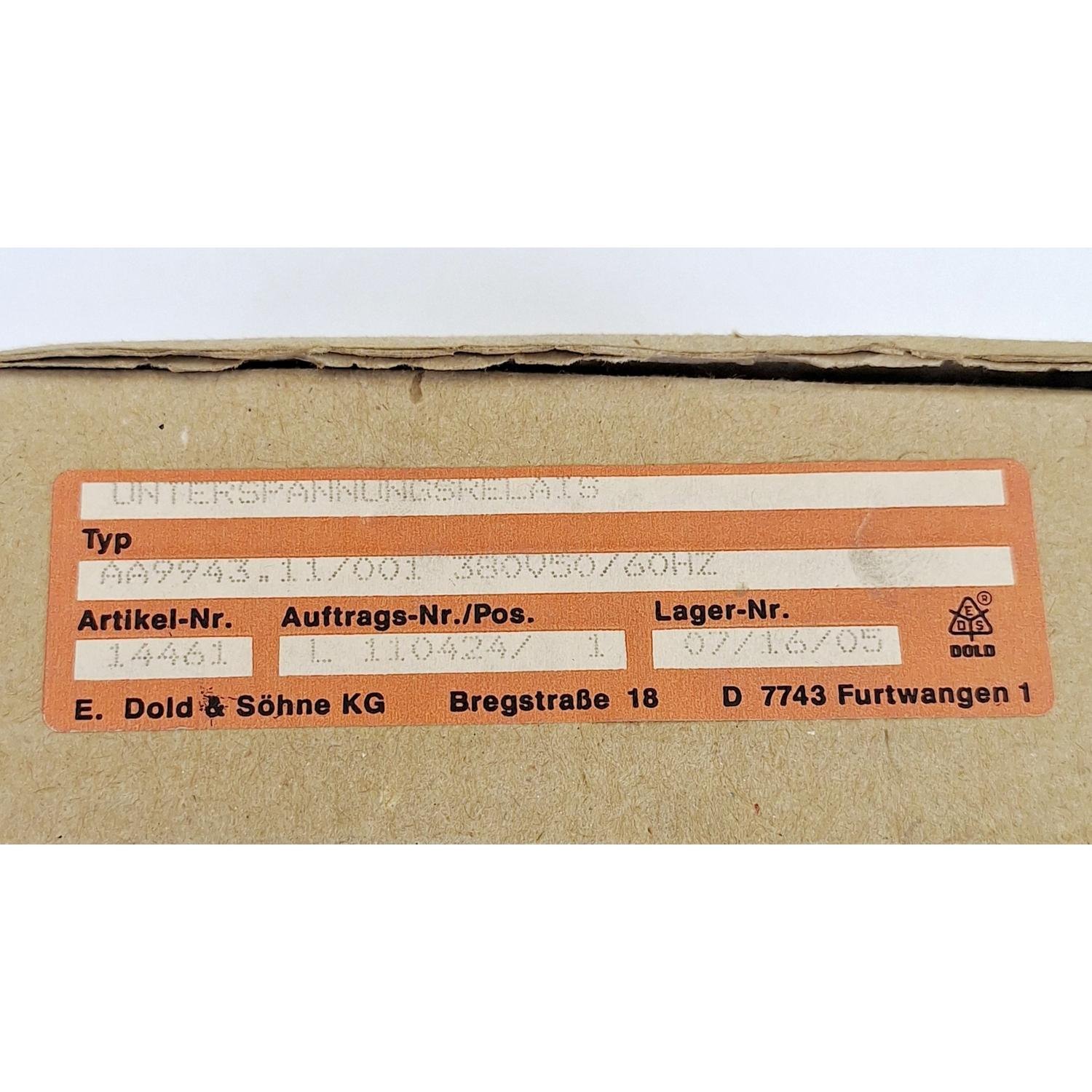 1413_E.Dold__Sohne_AA_9943.11001_Varimeter_Undervoltage_Relay_AC5060Hz_380V1