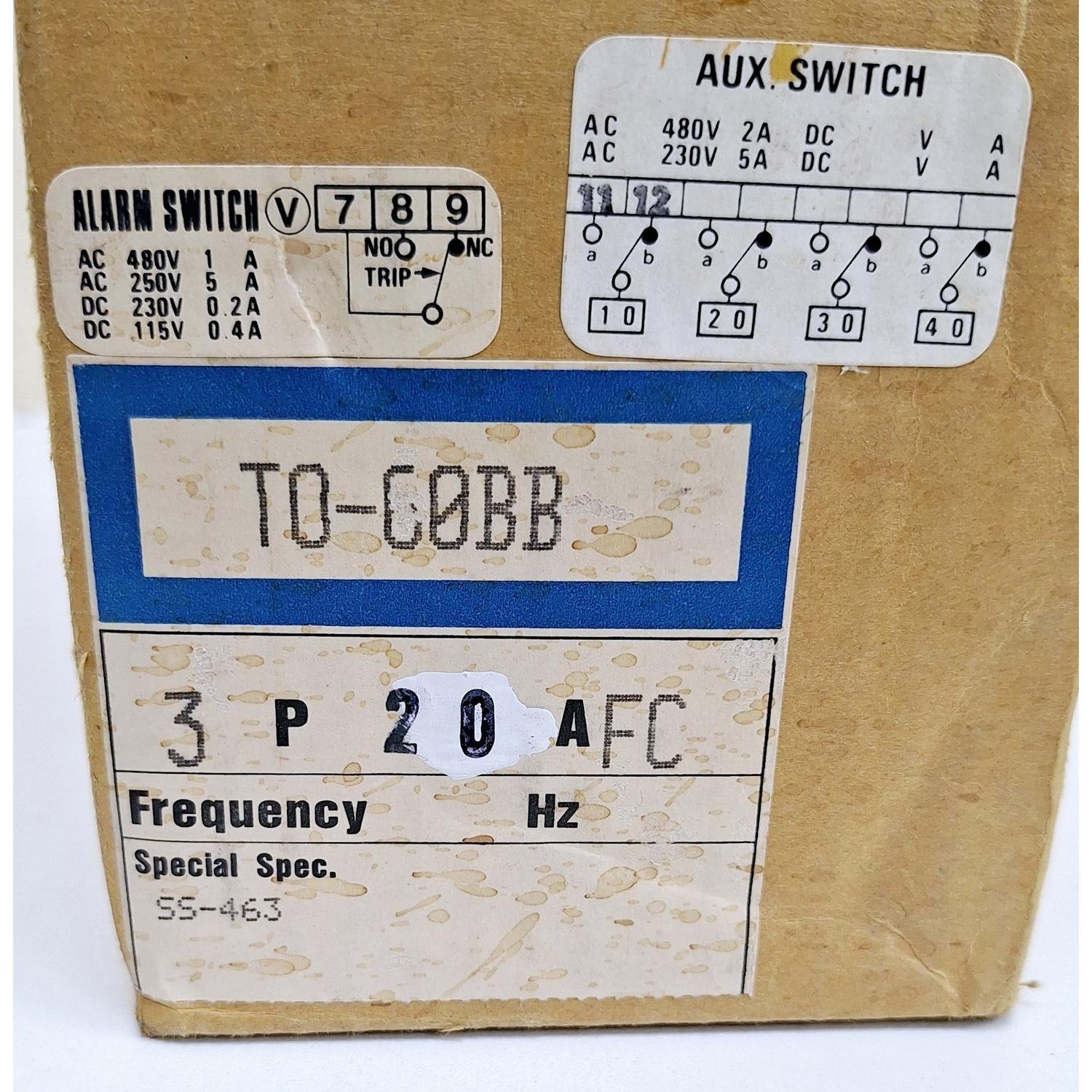 1827_Terasaki_T0-60BB__20A_Circuit_Breaker_3_Poles_660V_AC_250V_DC3