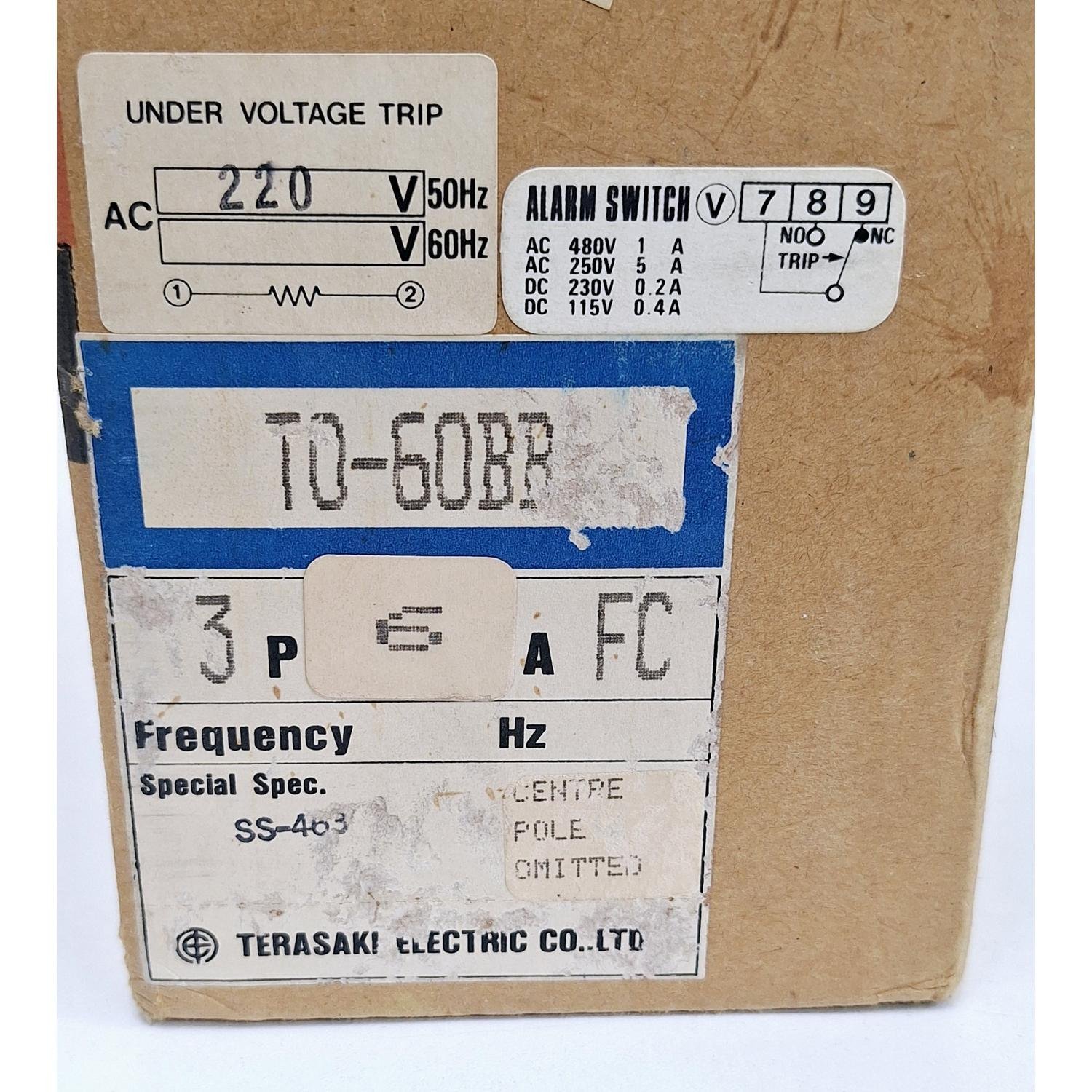 1839_Terasaki_TO-60BB__4A_Circuit_Breaker_3_Poles_AC660V_DC250V4