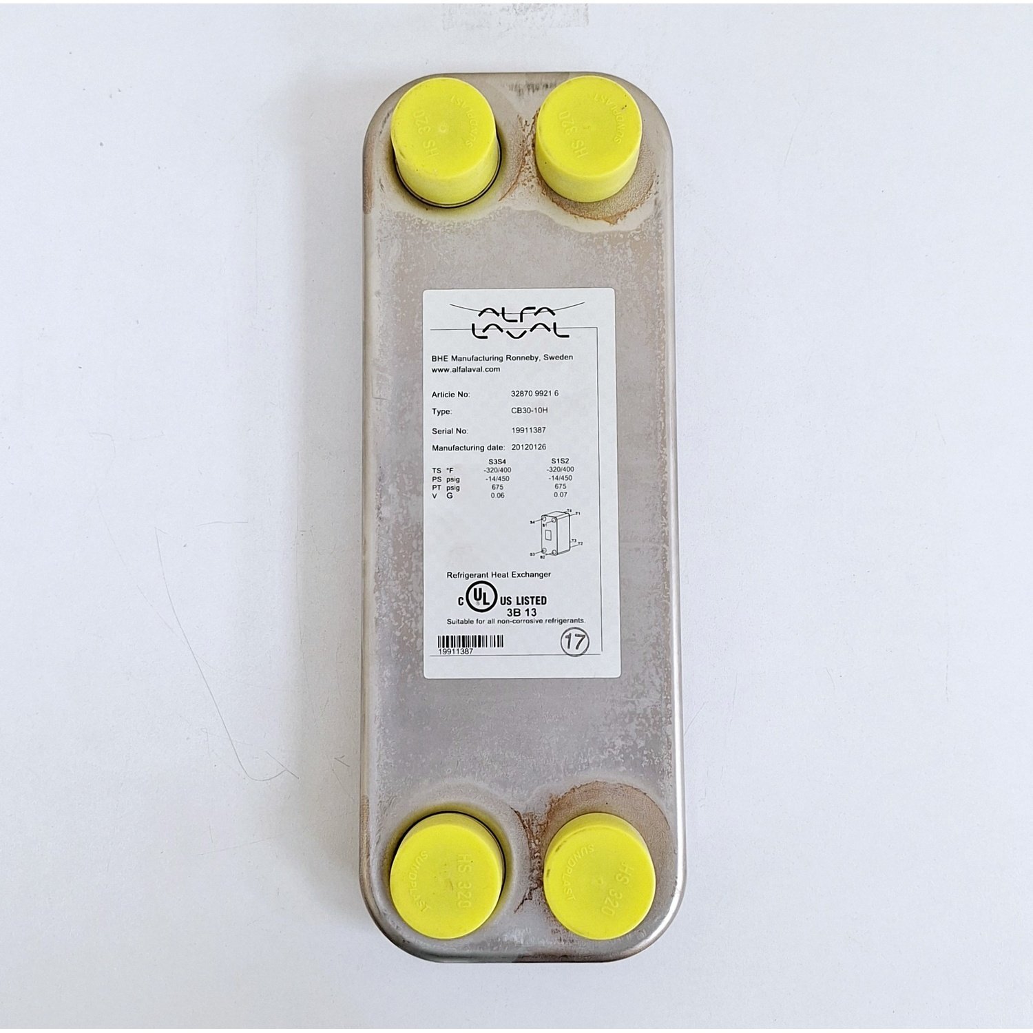 Alfa_Laval_CB30-10H__32870_9921_6_Refrigerant_Heat_Exchanger_Alfa_Laval_CB30-10H__32870_9921_6_Refrigerant_Heat_Exchanger_12